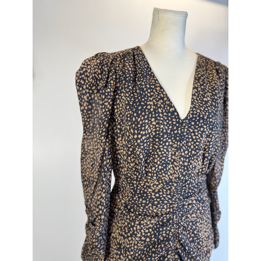 ASTR Toulouse Princess Sleeve Midi Dress Black Animal Women’s Medium Naturecore - Picture 5 of 16